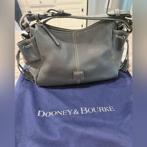 NWOT Dooney & Bourke Charcoal Leather Shoulder Bag